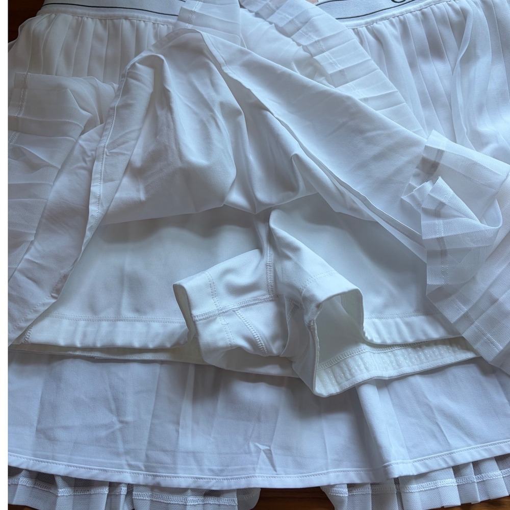 CALIA Pleated Mesh Skort Womens XL Pure White Tennis Court Athletic Skirt NWT - Picture 5 of 10
